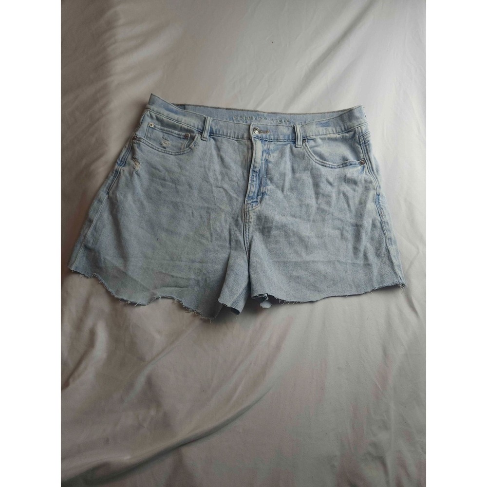 American Eagle‎ Super High Rise Ultra Wide Leg Shorts Womens 16 Blue Denim Jeans